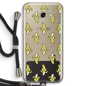CaseCompany Bananas: Samsung Galaxy A5 (2017) Transparant Hoesje met koord