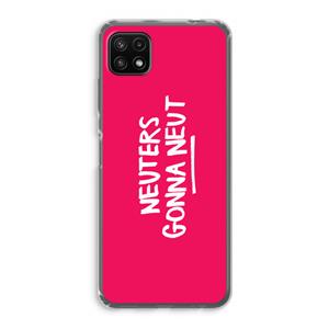 CaseCompany Neuters (roze): Samsung Galaxy A22 5G Transparant Hoesje