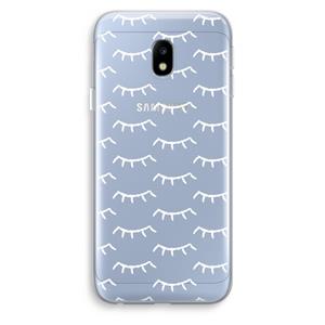 CaseCompany Wimpers: Samsung Galaxy J3 (2017) Transparant Hoesje