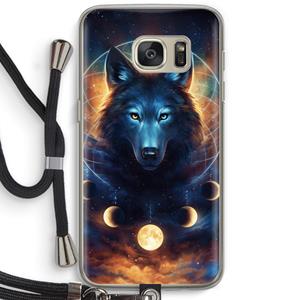 CaseCompany Wolf Dreamcatcher: Samsung Galaxy S7 Transparant Hoesje met koord