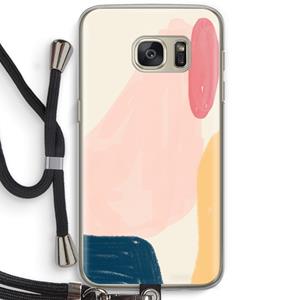 CaseCompany Saturday Flow: Samsung Galaxy S7 Transparant Hoesje met koord