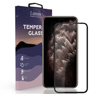 Lunso Gehard Beschermglas - Full Cover Tempered Glass - iPhone 11 Pro Max - Black Edge