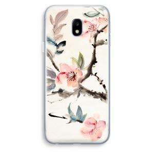 CaseCompany Japanse bloemen: Samsung Galaxy J3 (2017) Transparant Hoesje