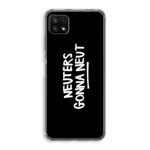 CaseCompany Neuters (zwart): Samsung Galaxy A22 5G Transparant Hoesje