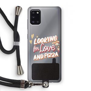 CaseCompany Pizza is the answer: Samsung Galaxy A31 Transparant Hoesje met koord