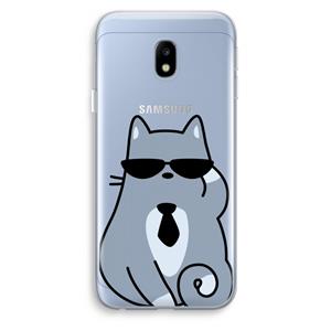 CaseCompany Cool cat: Samsung Galaxy J3 (2017) Transparant Hoesje