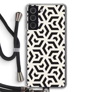 CaseCompany Crazy pattern: Samsung Galaxy S21 FE Transparant Hoesje met koord