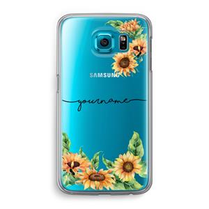 CaseCompany Zonnebloemen: Samsung Galaxy S6 Transparant Hoesje