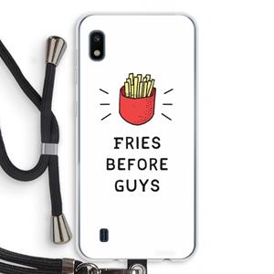 CaseCompany Fries before guys: Samsung Galaxy A10 Transparant Hoesje met koord