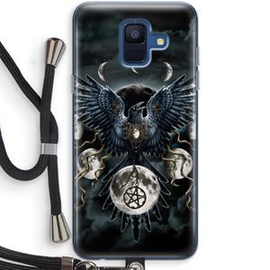 CaseCompany Sinister Wings: Samsung Galaxy A6 (2018) Transparant Hoesje met koord