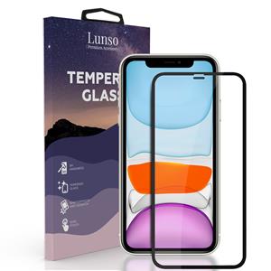 Lunso Gehard Beschermglas - Full Cover Tempered Glass - iPhone 11 - Black Edge