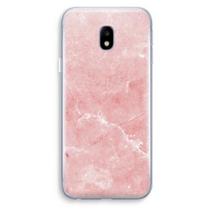 CaseCompany Roze marmer: Samsung Galaxy J3 (2017) Transparant Hoesje