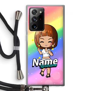 CaseCompany Chibi Maker vrouw: Samsung Galaxy Note 20 Ultra / Note 20 Ultra 5G Transparant Hoesje met koord