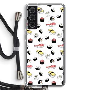 CaseCompany Sushi time: Samsung Galaxy S21 FE Transparant Hoesje met koord