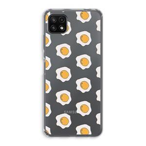 CaseCompany Bacon to my eggs #1: Samsung Galaxy A22 5G Transparant Hoesje