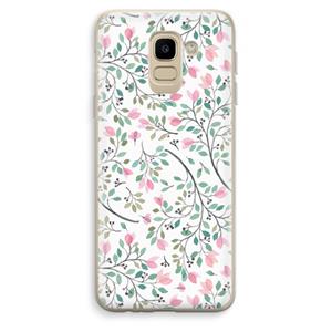 CaseCompany Sierlijke bloemen: Samsung Galaxy J6 (2018) Transparant Hoesje
