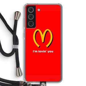 CaseCompany I'm lovin' you: Samsung Galaxy S21 FE Transparant Hoesje met koord