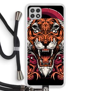CaseCompany Tiger and Rattlesnakes: Samsung Galaxy A22 4G Transparant Hoesje met koord