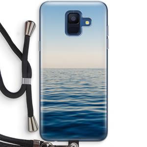 CaseCompany Water horizon: Samsung Galaxy A6 (2018) Transparant Hoesje met koord