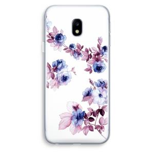 CaseCompany Waterverf bloemen: Samsung Galaxy J3 (2017) Transparant Hoesje