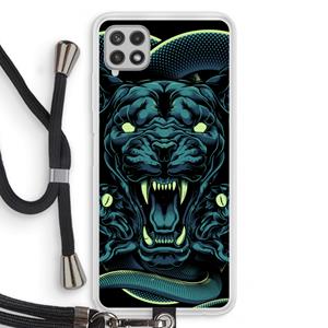 CaseCompany Cougar and Vipers: Samsung Galaxy A22 4G Transparant Hoesje met koord