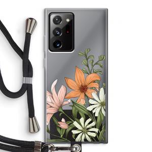 CaseCompany Floral bouquet: Samsung Galaxy Note 20 Ultra / Note 20 Ultra 5G Transparant Hoesje met koord