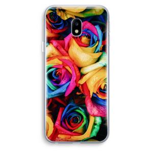 CaseCompany Neon bloemen: Samsung Galaxy J3 (2017) Transparant Hoesje