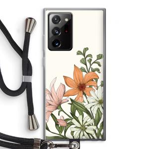 CaseCompany Floral bouquet: Samsung Galaxy Note 20 Ultra / Note 20 Ultra 5G Transparant Hoesje met koord