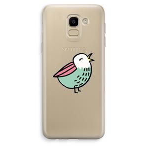 CaseCompany Birdy: Samsung Galaxy J6 (2018) Transparant Hoesje