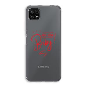 CaseCompany Not Your Baby: Samsung Galaxy A22 5G Transparant Hoesje