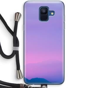 CaseCompany Sunset pastel: Samsung Galaxy A6 (2018) Transparant Hoesje met koord