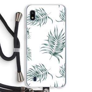 CaseCompany Simple leaves: Samsung Galaxy A10 Transparant Hoesje met koord
