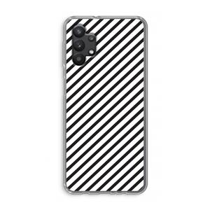 CaseCompany Strepen zwart-wit: Samsung Galaxy A32 5G Transparant Hoesje