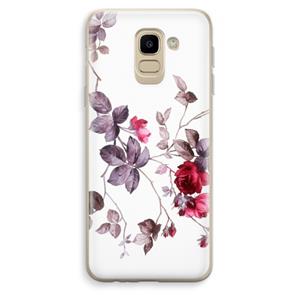 CaseCompany Mooie bloemen: Samsung Galaxy J6 (2018) Transparant Hoesje