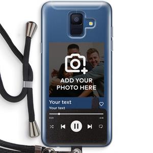 CaseCompany Music Player: Samsung Galaxy A6 (2018) Transparant Hoesje met koord