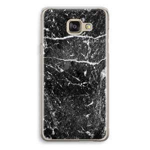 CaseCompany Zwart marmer: Samsung Galaxy A5 (2016) Transparant Hoesje