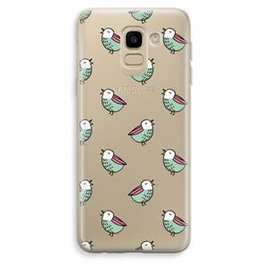 CaseCompany Vogeltjes: Samsung Galaxy J6 (2018) Transparant Hoesje