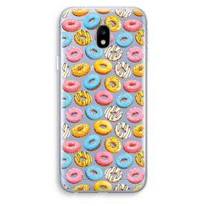 CaseCompany Pink donuts: Samsung Galaxy J3 (2017) Transparant Hoesje