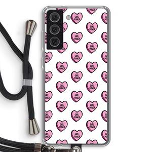 CaseCompany GIRL POWER: Samsung Galaxy S21 FE Transparant Hoesje met koord