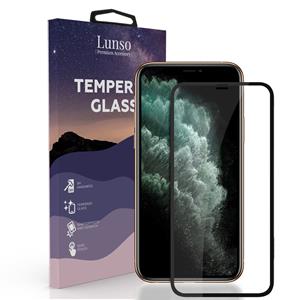 Lunso Gehard Beschermglas - Full Cover Tempered Glass - iPhone 11 Pro - Black Edge
