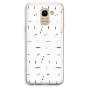 CaseCompany Hipster stripes: Samsung Galaxy J6 (2018) Transparant Hoesje