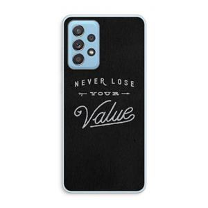 CaseCompany Never lose your value: Samsung Galaxy A73 Transparant Hoesje