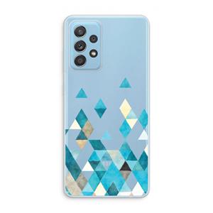 CaseCompany Gekleurde driehoekjes blauw: Samsung Galaxy A73 Transparant Hoesje