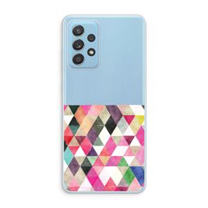 CaseCompany Gekleurde driehoekjes: Samsung Galaxy A73 Transparant Hoesje