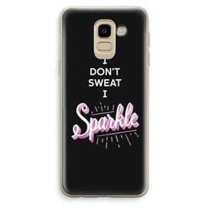 CaseCompany Sparkle quote: Samsung Galaxy J6 (2018) Transparant Hoesje