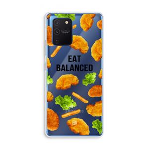 CaseCompany Eat Balanced: Samsung Galaxy Note 10 Lite Transparant Hoesje
