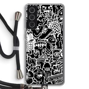 CaseCompany Vexx Black Mixtape: Samsung Galaxy S21 FE Transparant Hoesje met koord