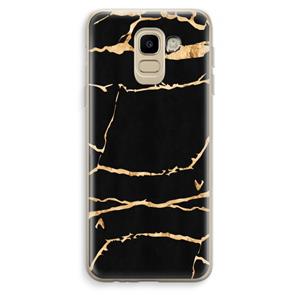 CaseCompany Gouden marmer: Samsung Galaxy J6 (2018) Transparant Hoesje