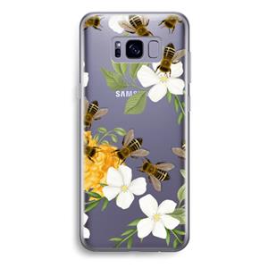 CaseCompany No flowers without bees: Samsung Galaxy S8 Plus Transparant Hoesje