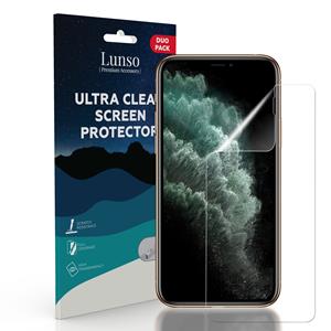 Lunso Duo Pack (2 stuks) Beschermfolie - Full Cover Screen Protector - iPhone 11 Pro